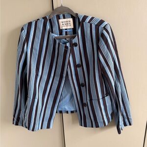 Scotch & Soda Blue Striped Blazer